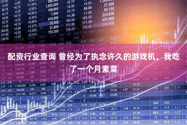 配资行业查询 曾经为了执念许久的游戏机，我吃了一个月素菜
